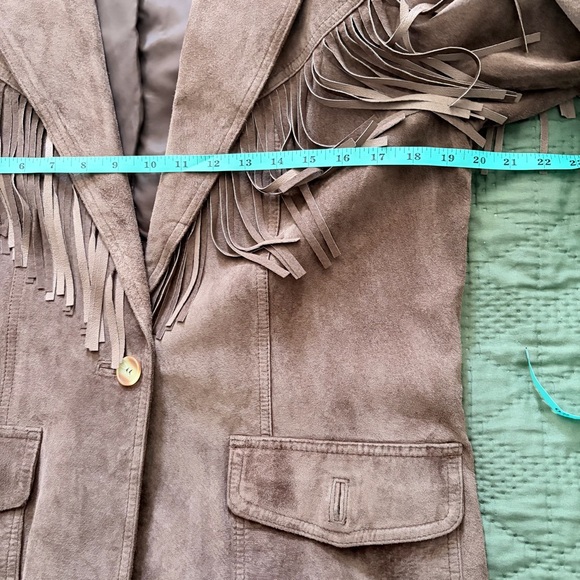 Vintage TOGETHER! Brown Suede Fringe Coat - Picture 6 of 10